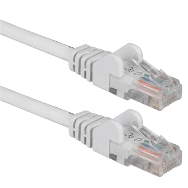 Qvs 75 ft. CAT6 Gigabit Flexible Molded White Patch Cord CC715-75WH - main